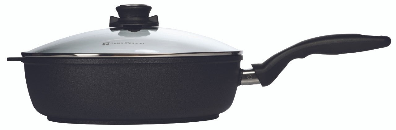 Swiss Diamond, Sauté Pan With Lid, 28 CM, Black