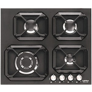 Lofra, Urano Gas Hob, 60 CM, 4 Burners, Black