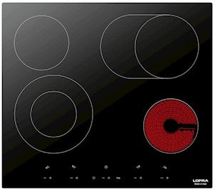 Lofra, Venere Glass Hob, 60 CM, 4 Cooking Zone, Black