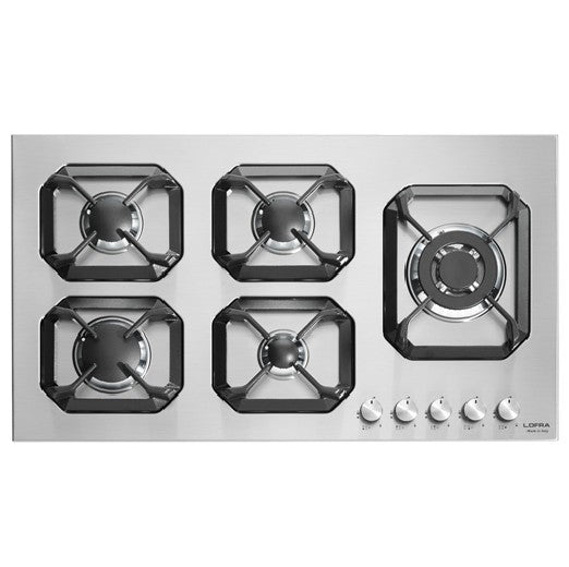 Lofra, Urano Gas Hob, 90 CM, 5 Burners, Stainless Steel