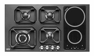Lofra, Nettuno Gas & Induction Hob, 90 CM, Black