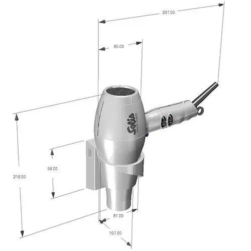 Solis, Swiss Perfection Wall Mounted Hair Dryer, 1800 Watts, White