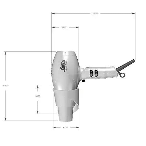 Solis, Swiss Perfection Wall Mounted Hair Dryer, 1800 Watts, White