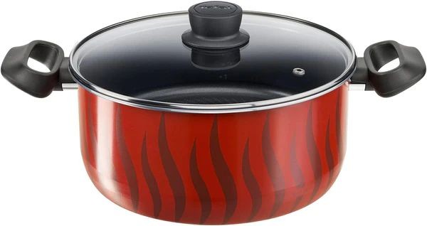 Tefal, Tempo Flame 10 Pieces Cooking Set, Red