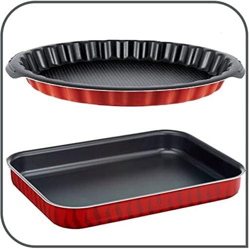 Tefal, Tempo Flame 10 Pieces Cooking Set, Red