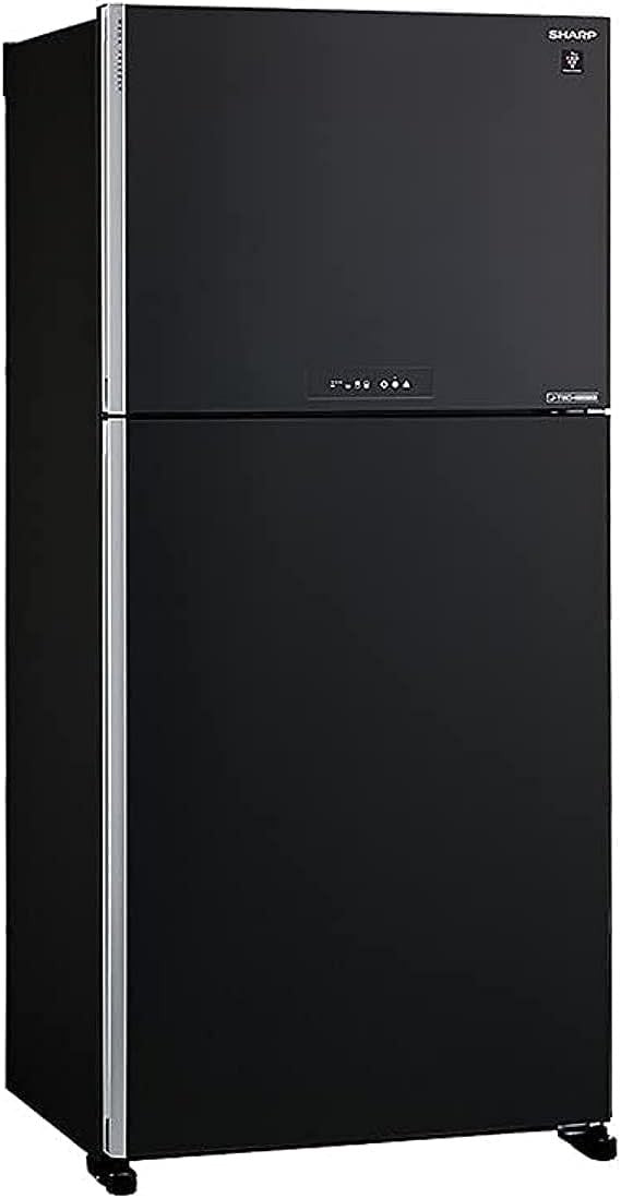 Sharp, Top Mount Refrigerator, 25 Cubic Feet, Inverter, No Frost, 538 L, Glossy Black