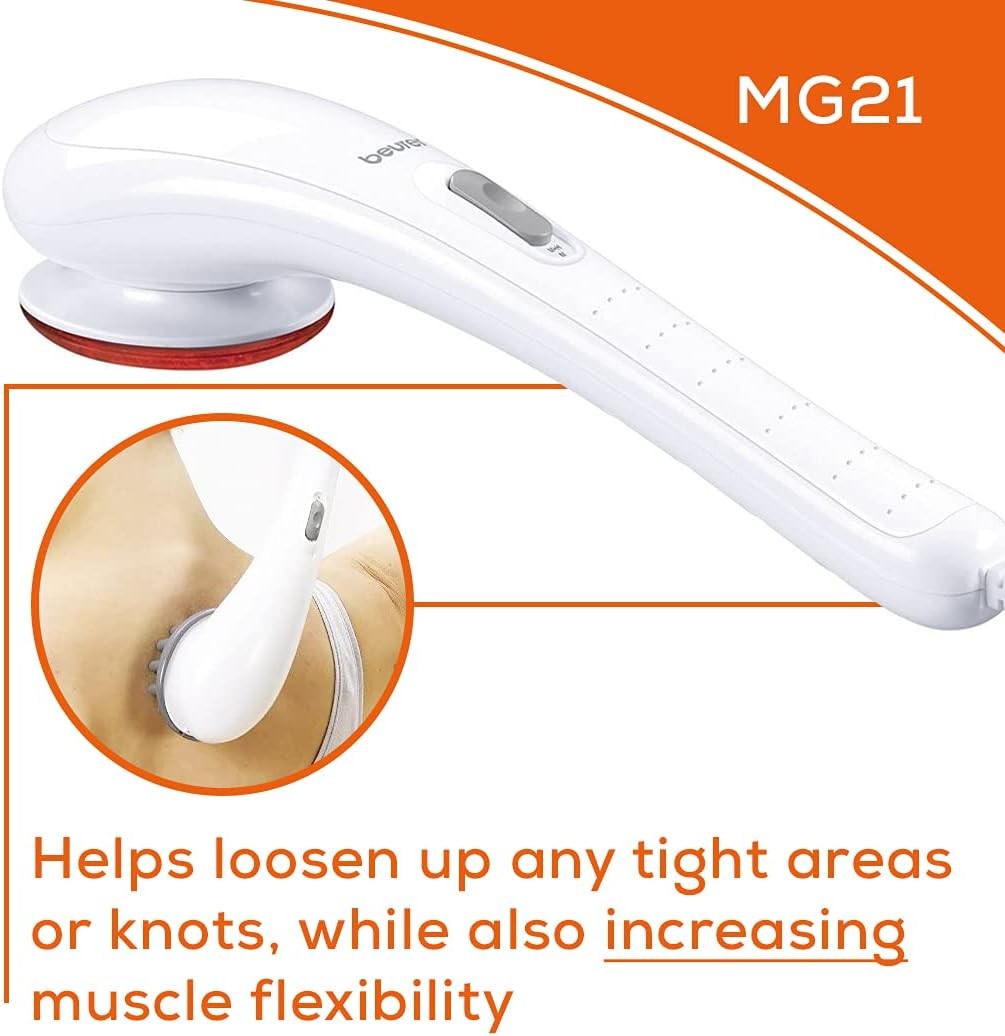 Beurer, Handheld Infrared Massager, 3 Interchangeable Attachments, White