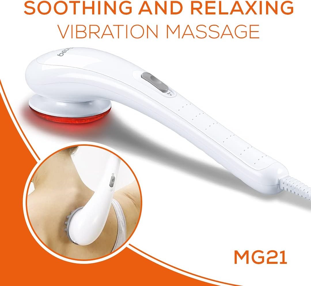 Beurer, Handheld Infrared Massager, 3 Interchangeable Attachments, White