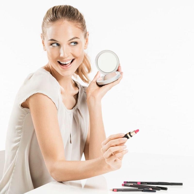 Beurer, Illuminated Handbag Mirror With Power Bank, White