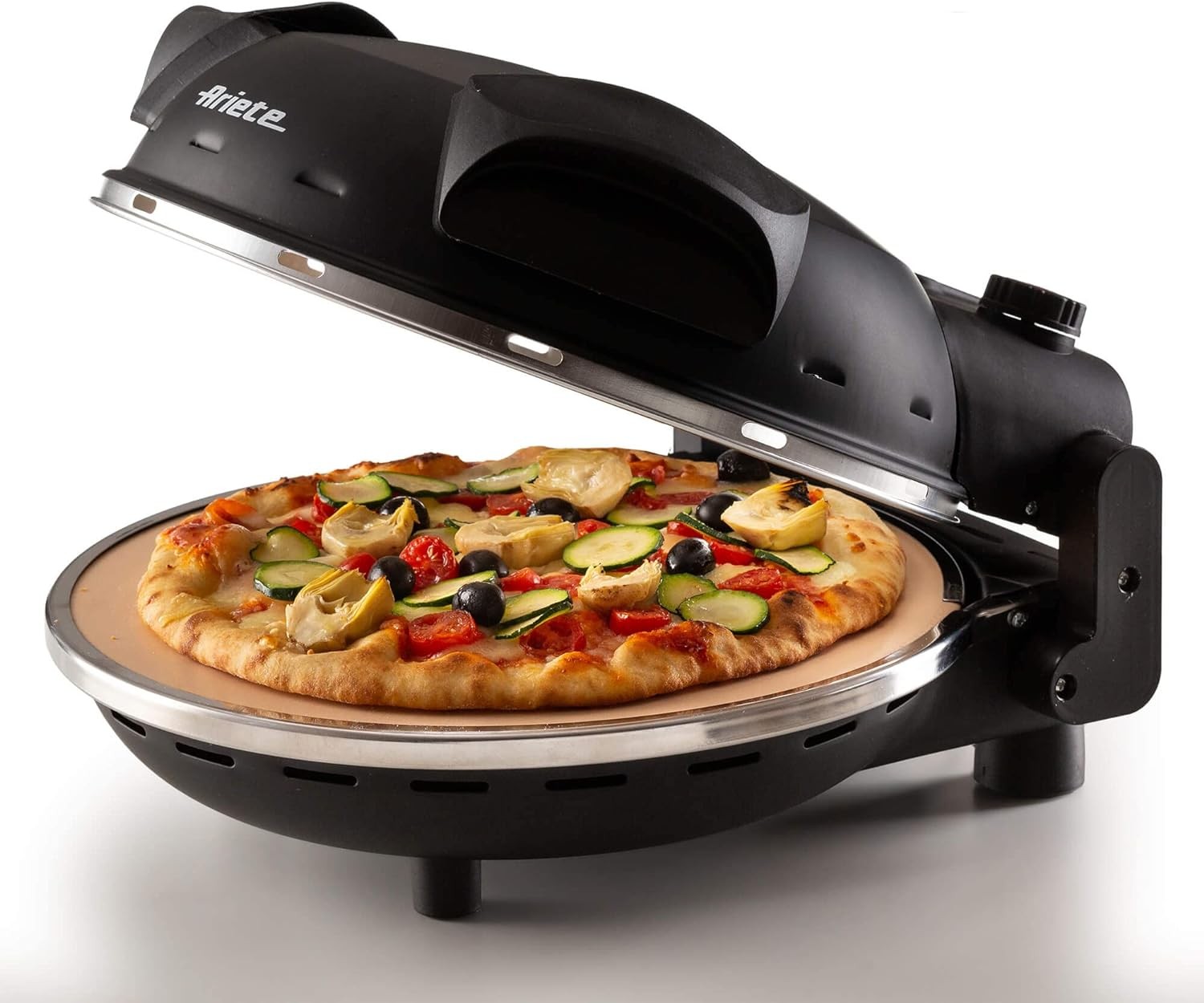 Ariete, Pizza in 4 Minutes Multi-use Pizza Oven, 1200 Watts, Black / Red