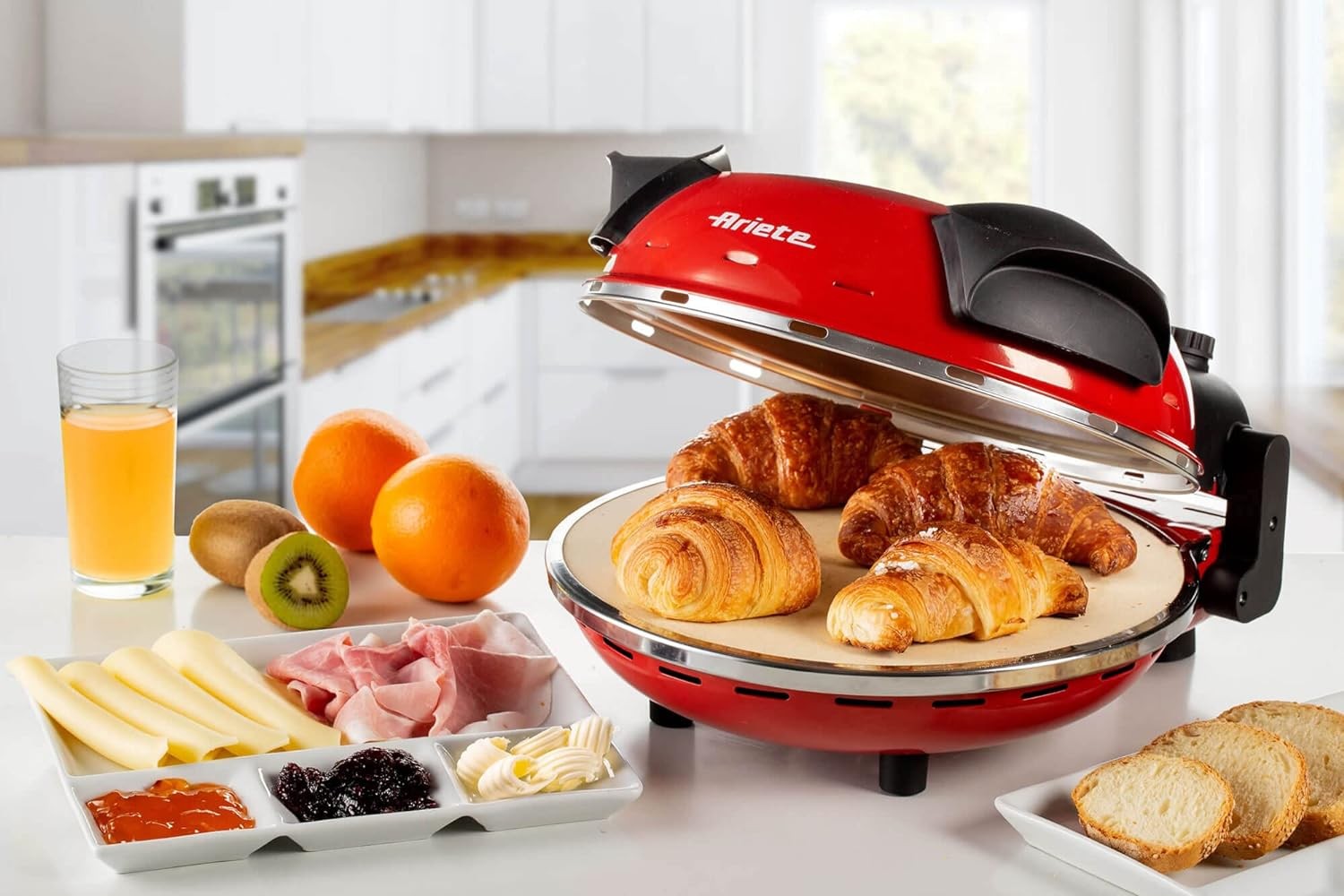 Ariete, Pizza in 4 Minutes Multi-use Pizza Oven, 1200 Watts, Black / Red
