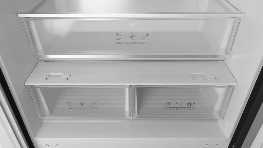 Teka, Maestro Combi Freestanding Refrigerator, Crystal Black