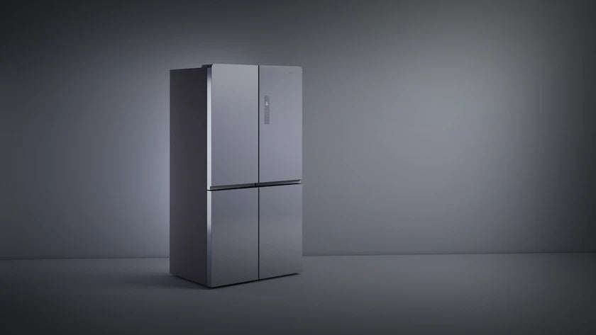 Teka, Side by Side Refrigerator, 193 CM, 4 Doors, Inverter, Stainless Steel