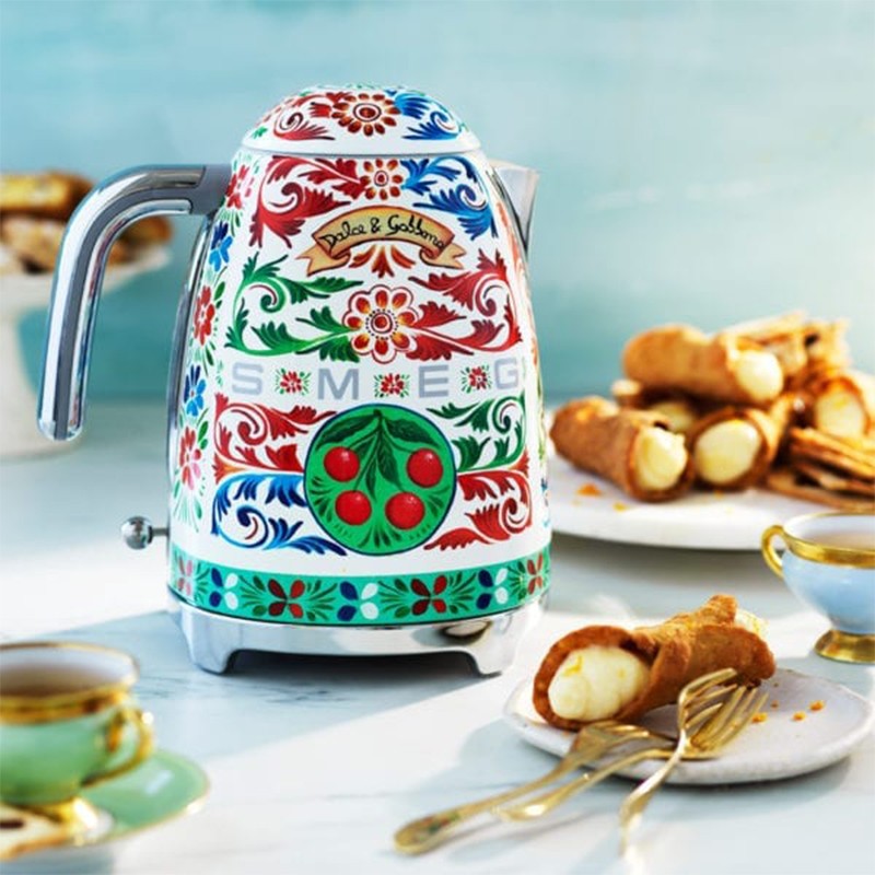 Smeg, Sicily Is My Love Dolce & Gabbana Electric Kettle, 3000 Watts, 1.7 L
