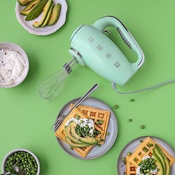 Smeg, 50's Style Aesthetic Hand Mixer, Pastel Green