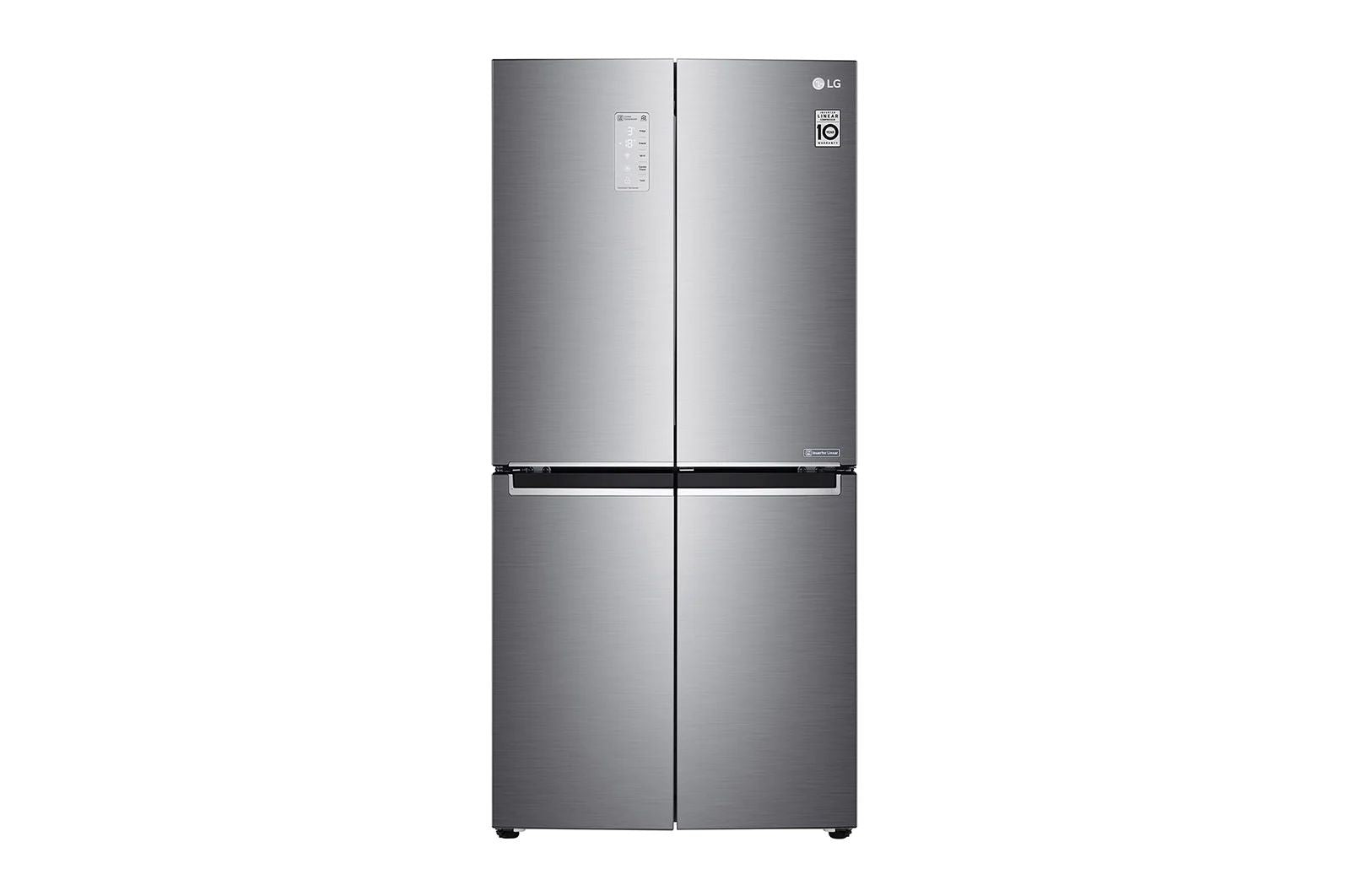 LG, Slim French Door Refrigerator, 594 L, Inverter Linear Compressor, Platinum Silver