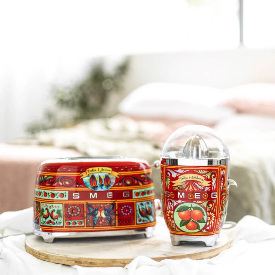 Smeg, "Sicily Is My Love" Dolce & Gabbana Toaster, 2 Slice, 950 Watts