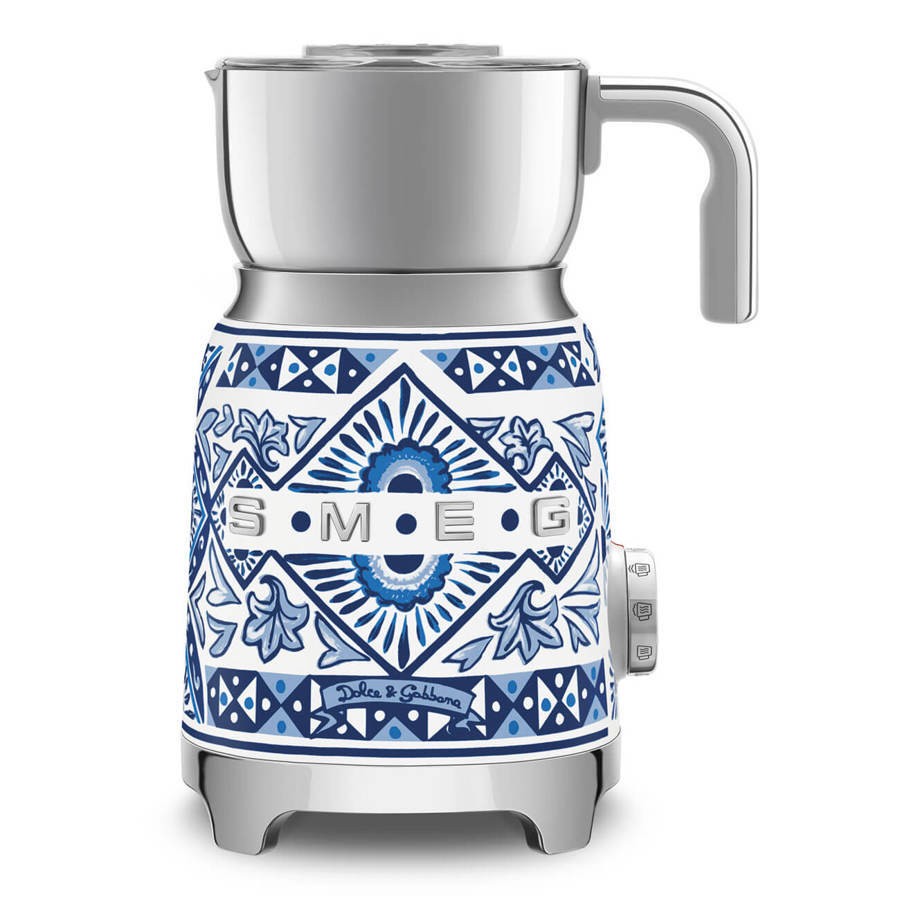 Smeg, " Sicily Is My Love" Dolce & Gabbana Milk Frother, 500 Watts, Blue