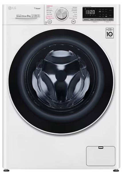 LG Front Load Washing Machine, 9 KG, ThinQ, White