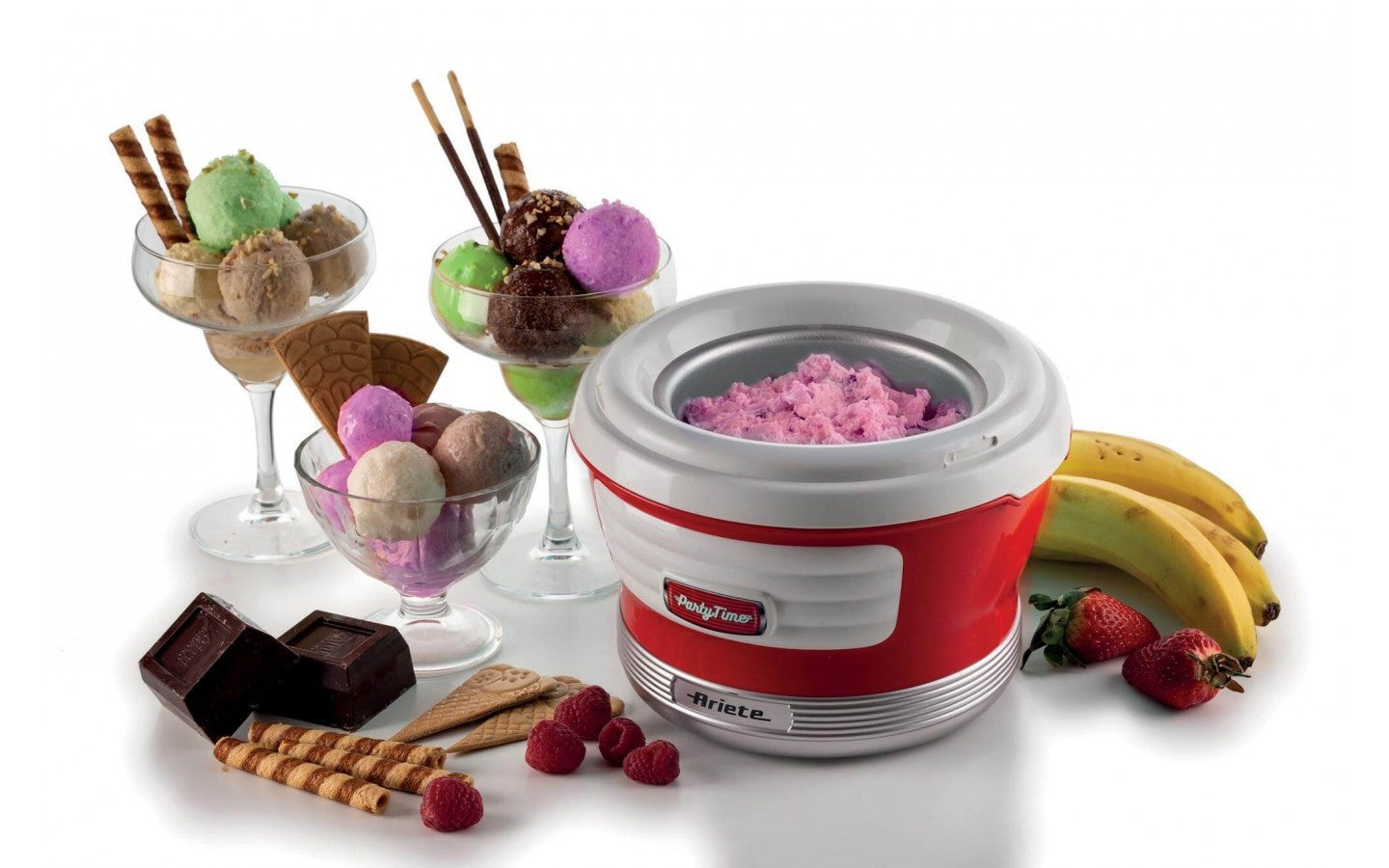 Ariete, Ice Cream Maker, Gelato Party Time, 1.5 L, Red