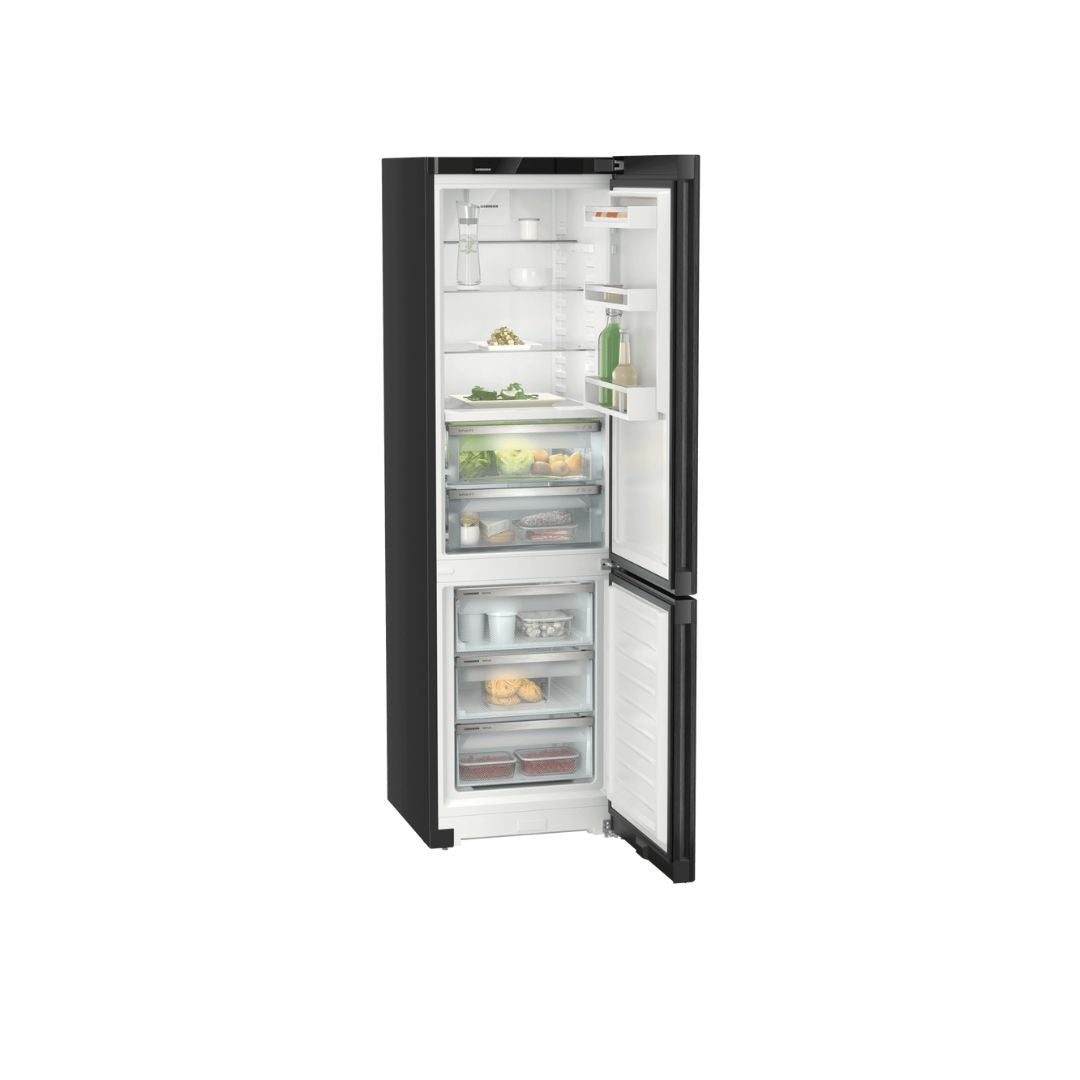 Liebherr, Free Standing Fridge Freezer, No Frost, Touch, Black