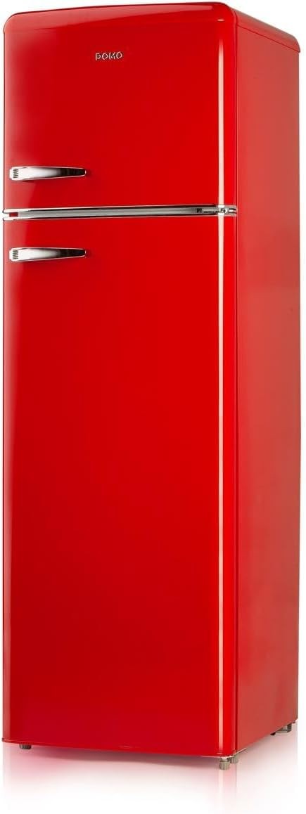 Domo, Retro Fridge - Freezer, 246 L, Red