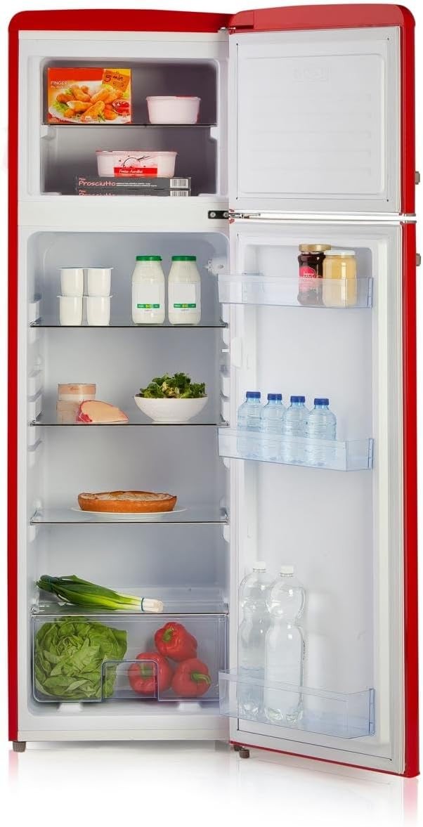 Domo, Retro Fridge - Freezer, 246 L, Red