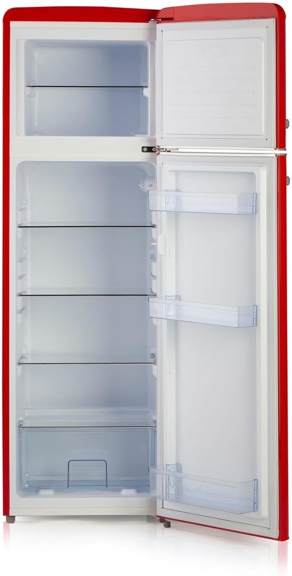 Domo, Retro Fridge - Freezer, 246 L, Red