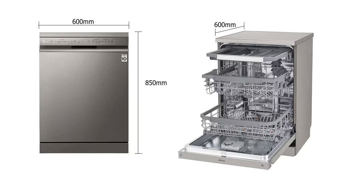 LG, QuadWash™ Dishwasher with TrueSteam™, WIFI Smart, Stainless Dteel