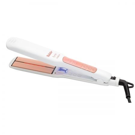 Fakir Lyric Voice Infrared Hair Straightener, White & Pink