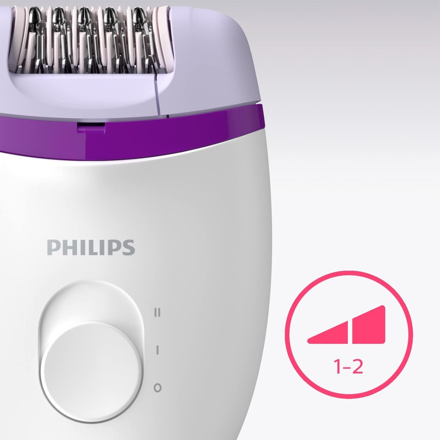 Philips Satinelle Essential Corded Compact Epilator, Purple