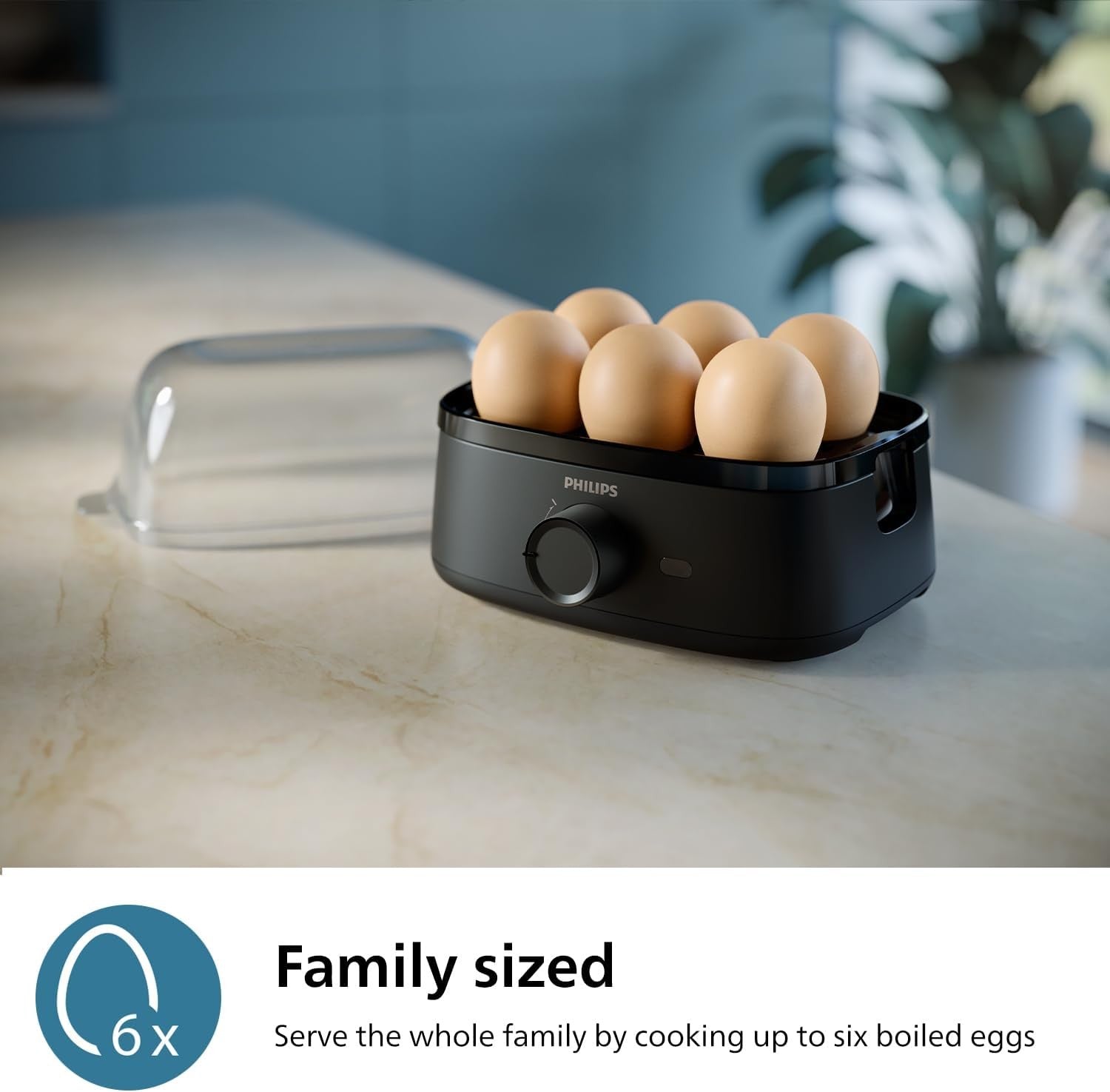 Philips, Series 3000 Egg Cooker, 400 Watts, Compact Design, Black