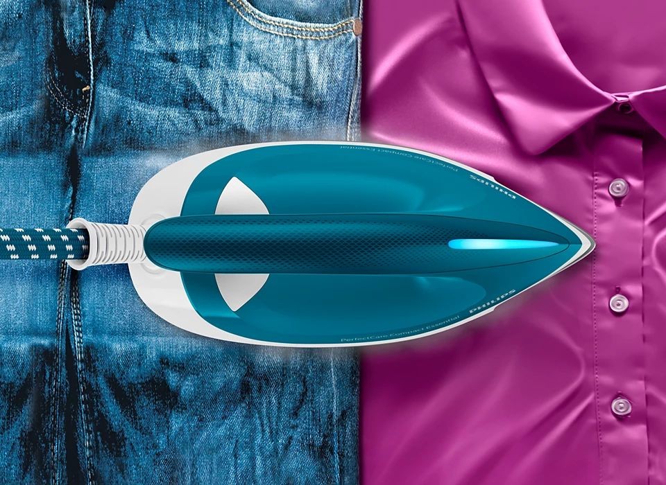 Philips, Perfect Care Compact Essential Steam Generator Iron, 2400 Watts, 1.3 L, Blue