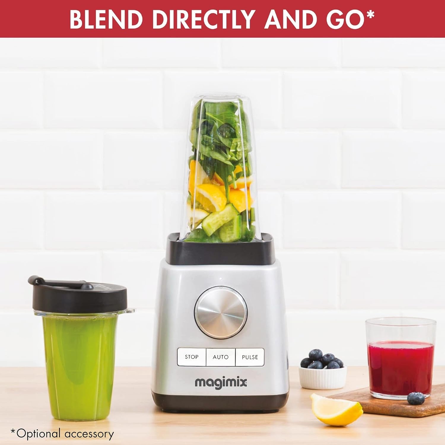 Magimix, Blender Power 4, 1300 Watts, 1.8 L, Metal/Glass