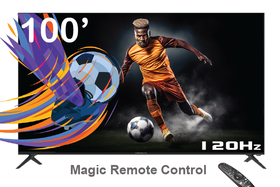 Campomatic, Smart 4K UHD TV, 100 Inches, Frameless