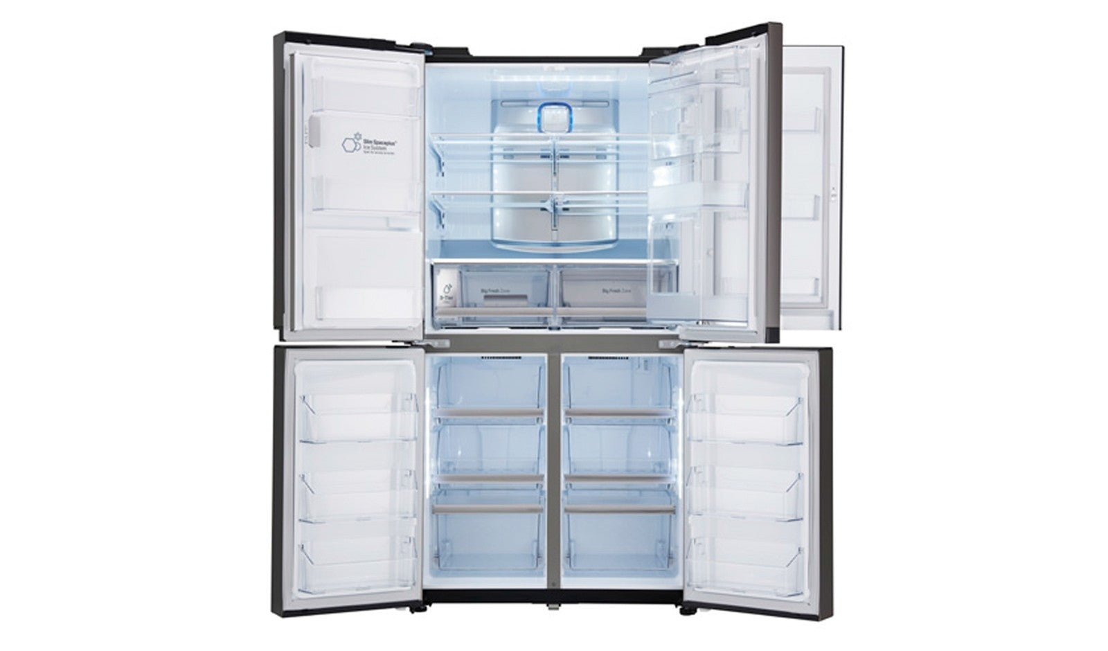 LG, Side By Side 4 Doors Refrigerator, 32 Cubic Feet, Black