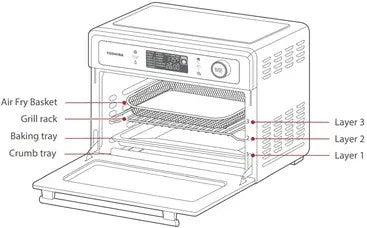Toshiba Healthy Air Fryer Oven, 25 L