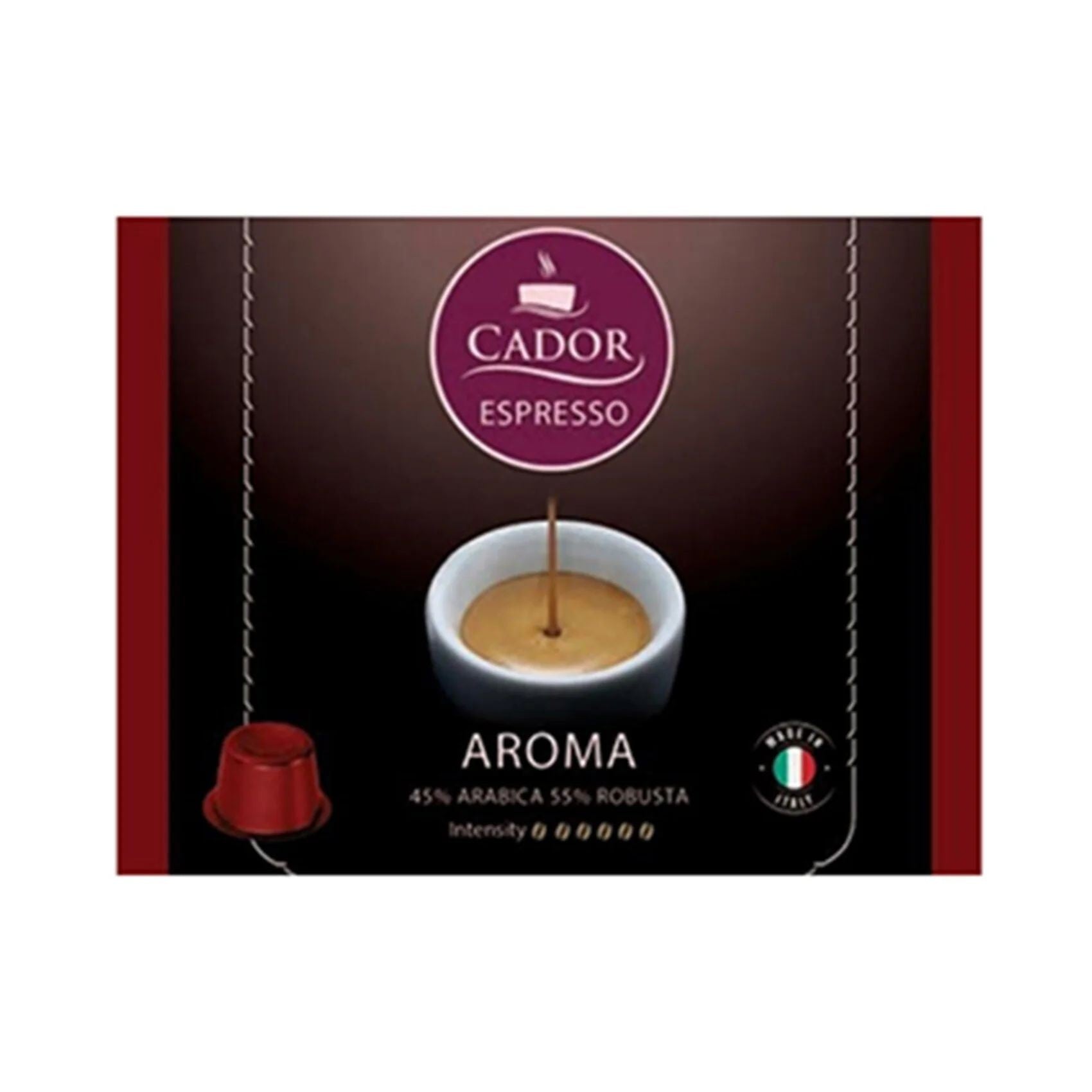 Cador, Prima Espresso Machine, 950 Watts, Black ( Free 2 Capsule Boxes & 6 Mugs )