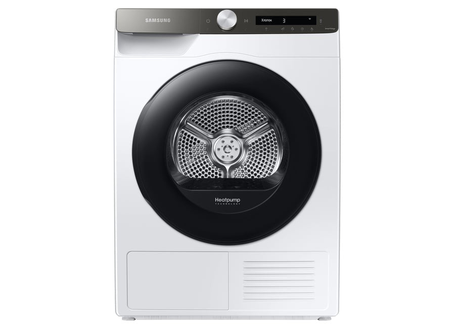 Samsung, Heat Pump Dryer, 9 KG, Front Load, White