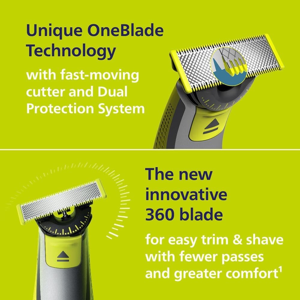 Philips Norelco One Blade 360 Hybrid Face Electric Beard Trimmer & Shaver