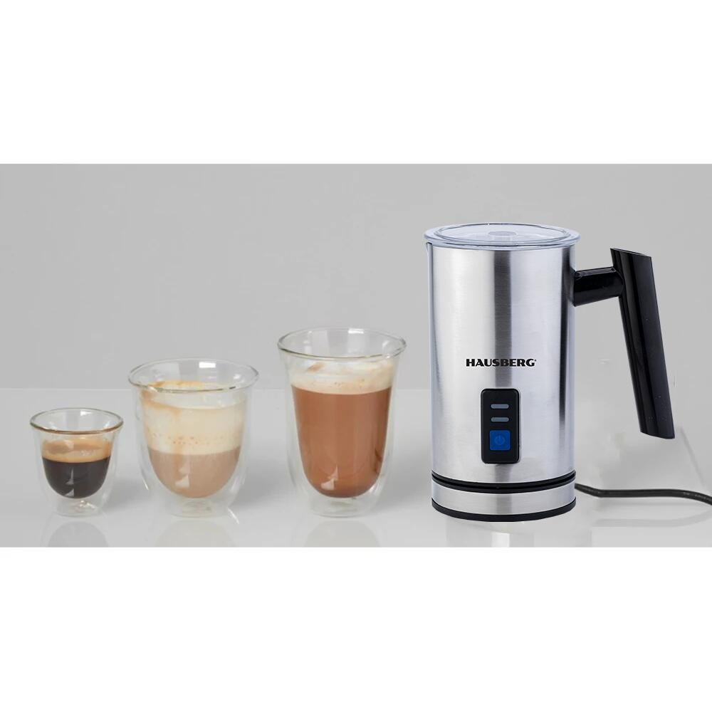 Hausberg, Electric Milk Frother, Stainless Steel