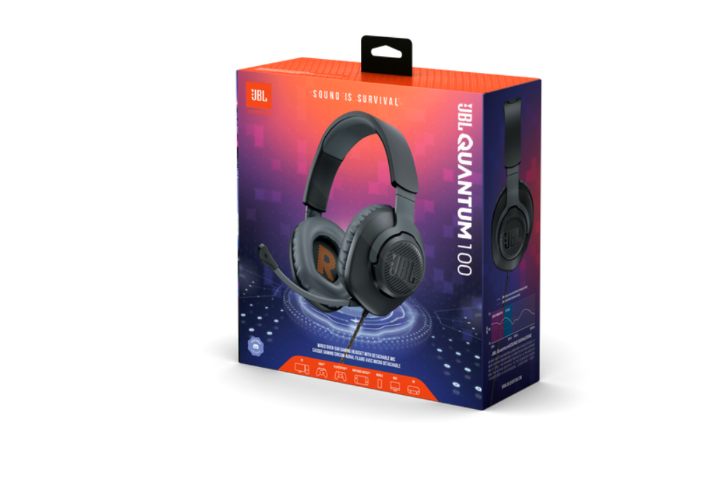 JBL, Quantum 100 Wired Gaming Headset, Black