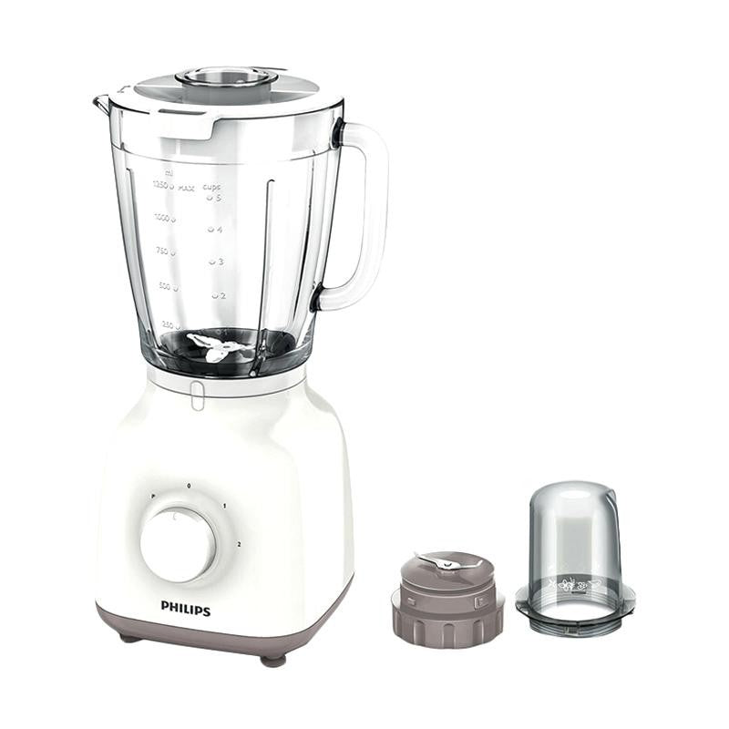 Philips, Daily Collection Glass Jug Blender, with Chopper & Pro Blend Technology, 400 Watts, White