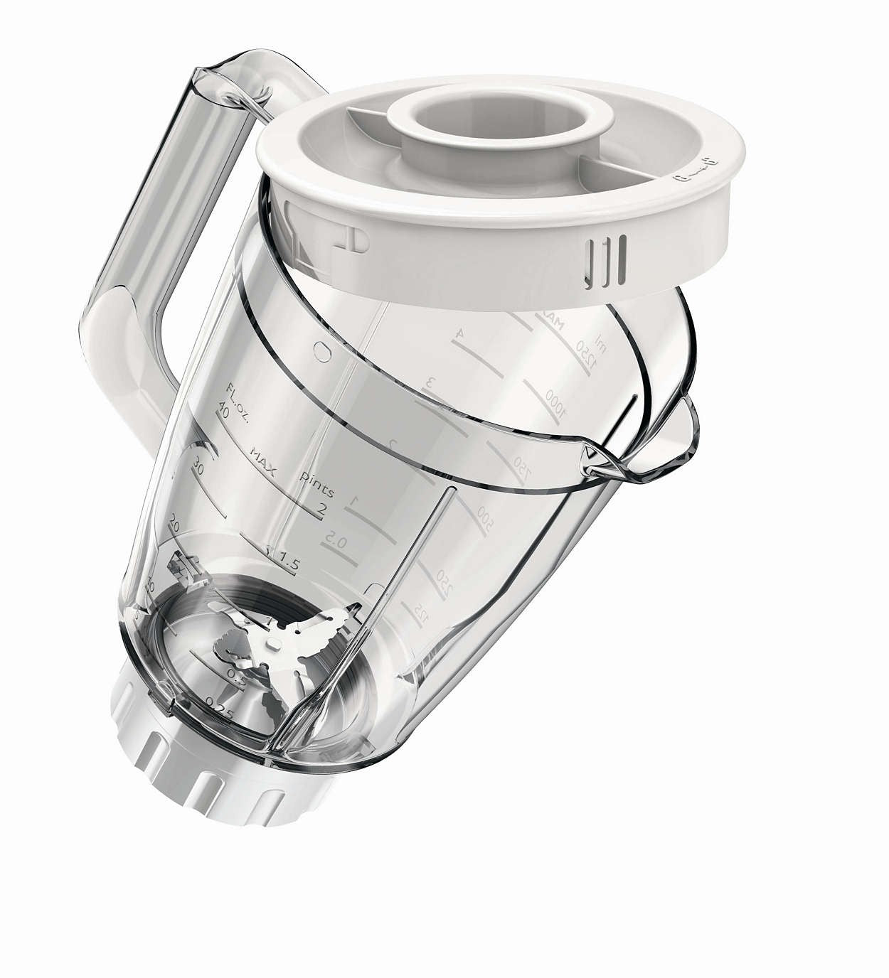Philips, Daily Collection Glass Jug Blender, with Chopper & Pro Blend Technology, 400 Watts, White