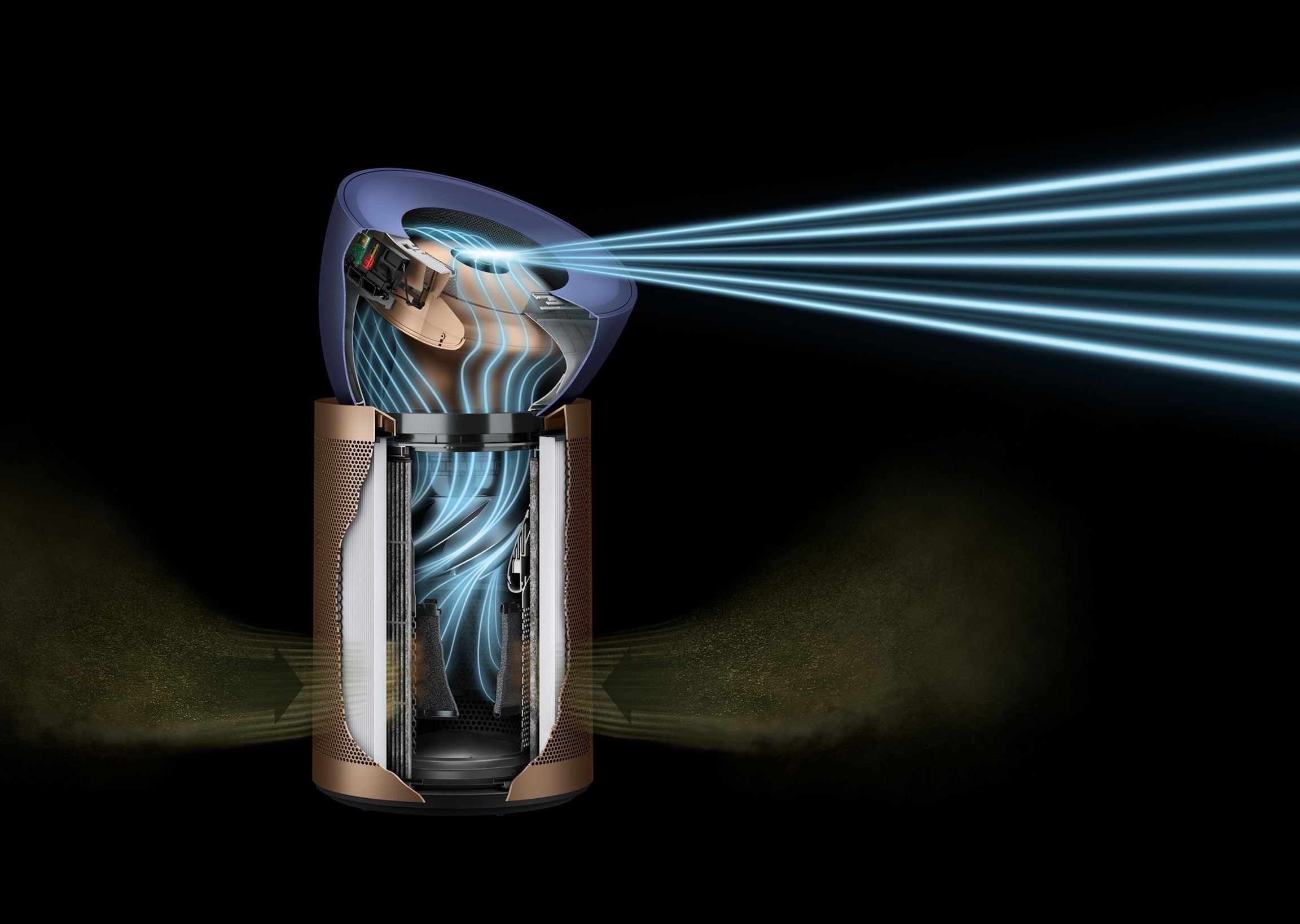 Dyson Purifier Big+Quiet Formaldehyde, Prussian Blue/Gold