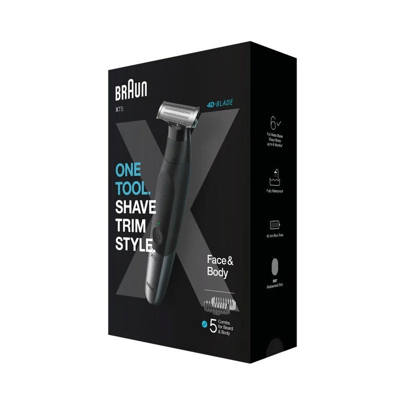 Braun Series X Wet & Dry All-In-One Tool With 5 Attachments, Black / Silver