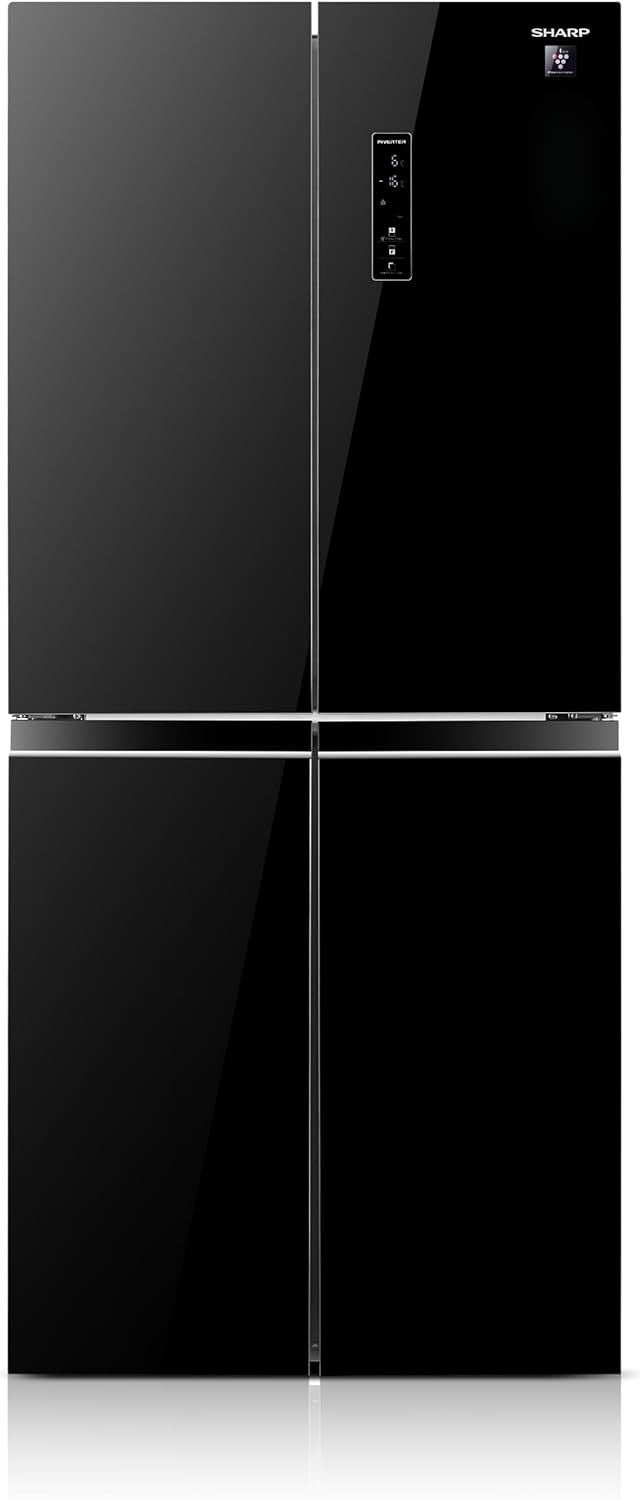 Sharp French 4 Doors Fridge, 560 L, Inverter, Black