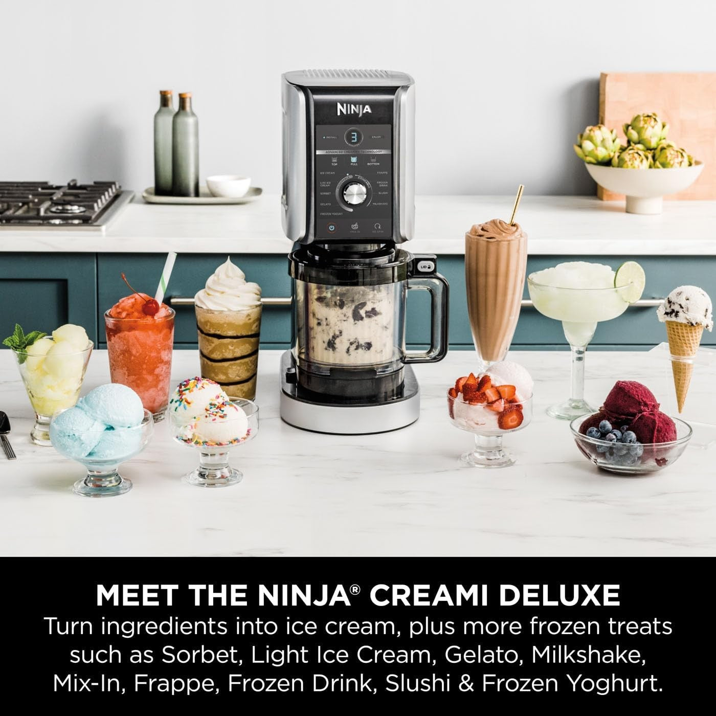 Ninja CREAMi Deluxe 10 In 1 Ice Cream & Frozen Drink Maker