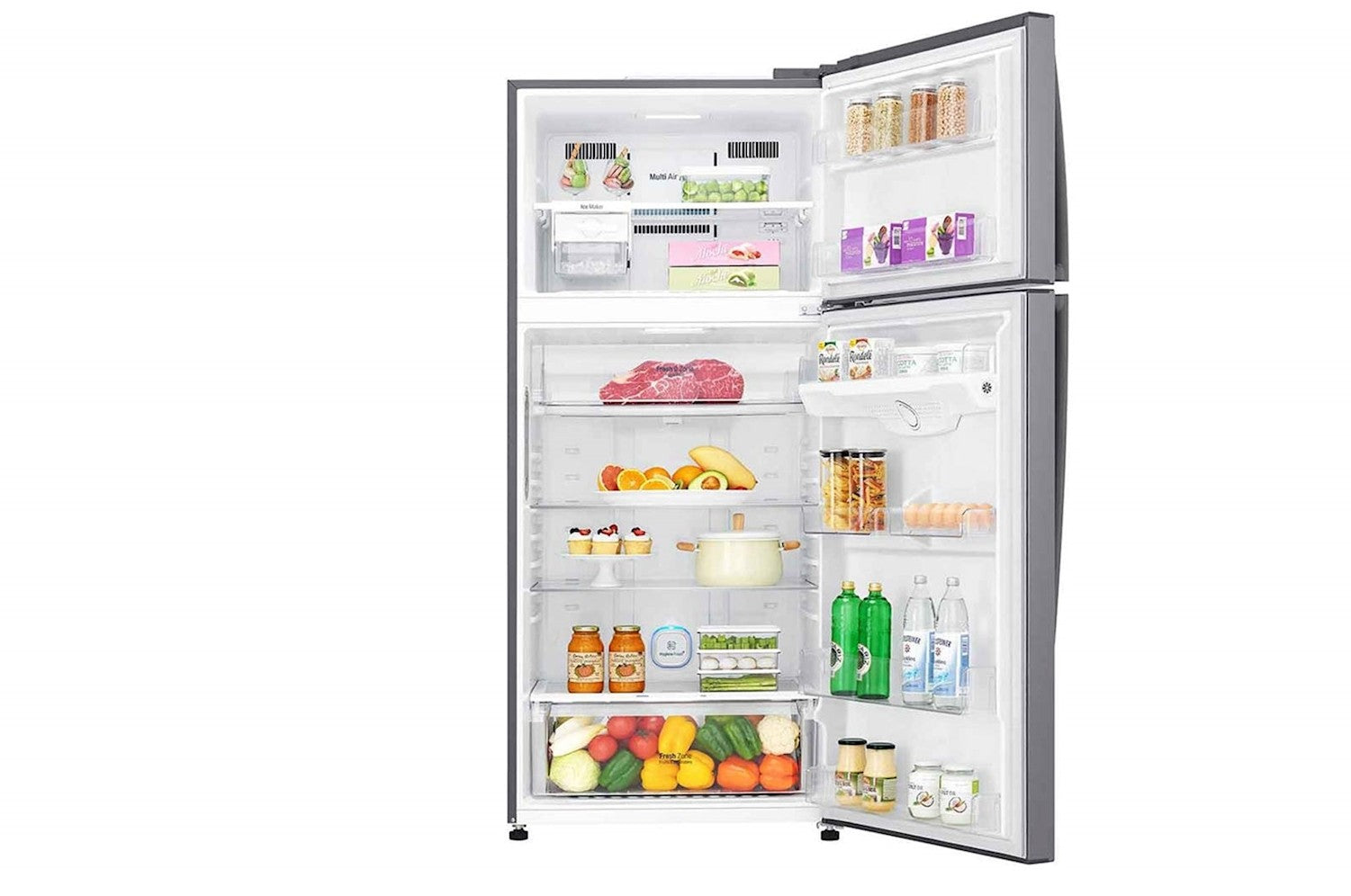 LG, Top Mount 2 Doors Refrigerator, 24 Cubic Feet, Silver