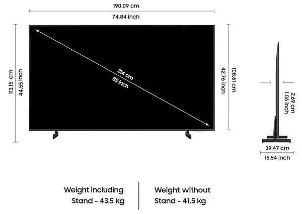 Samsung QLED 85" Q8F 4K  Smart TV (2025) 120HZ